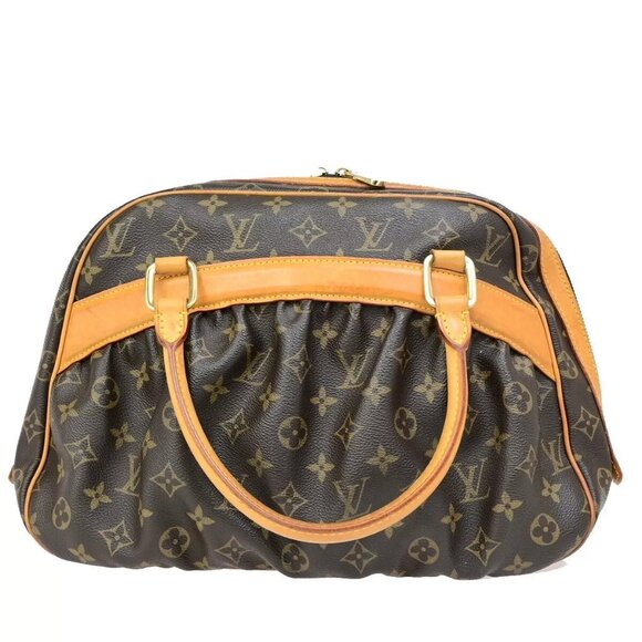 LOUIS VUITTON Mitzi Tote Hand Bag Monogram Leather Brown Spain - Picture 10 of 15